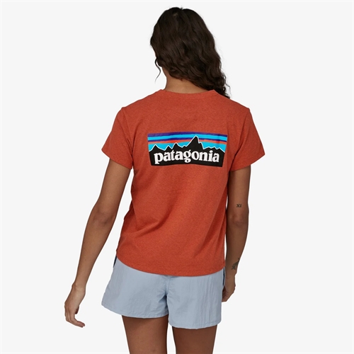 Patagonia Womens P-6 Logo Responsibili-Tee - Quartz Coral